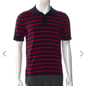 Burberry Striped Collar Polo Shirt